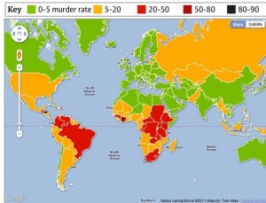 Reisesicherheit: Die Länder mit der höchsten Mordrate